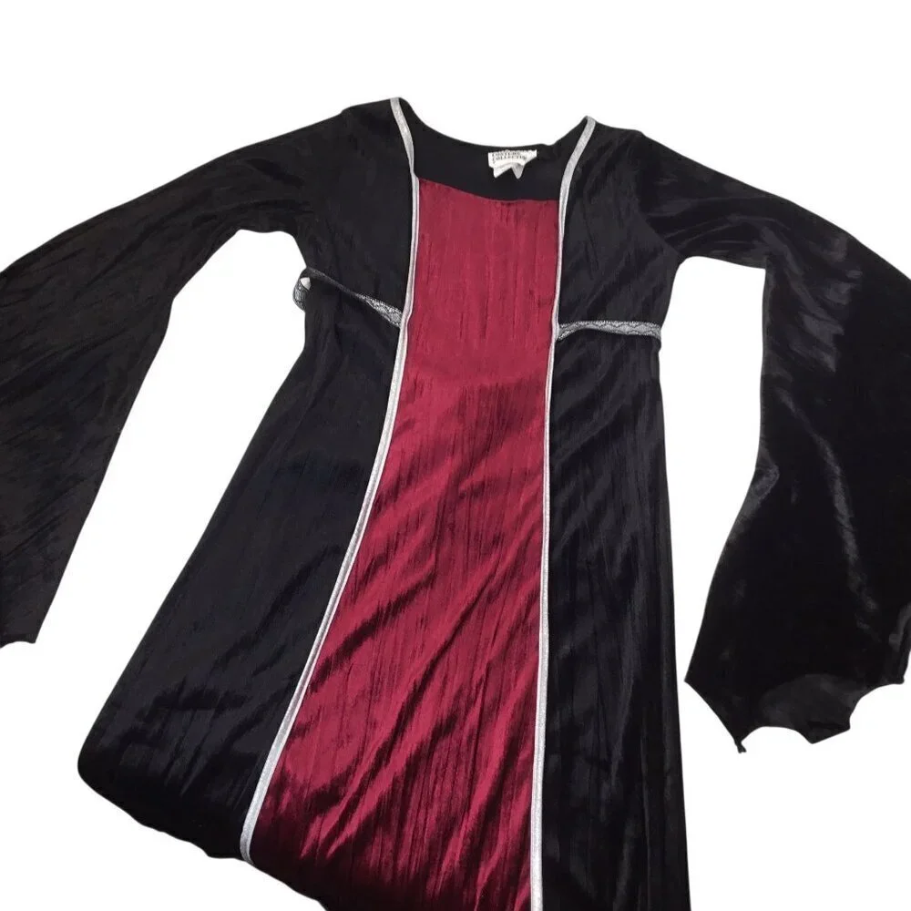 California Costumes Vampire Girl Halloween Costume Black Velvet Dress Child Med
